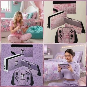 2pc Razer Hello Kitty & Kuromi Skins for Nintendo Switch Set